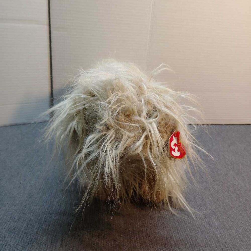 Ty Classic Duster Dog Plush 1999 Tan Fuzzy Stuffed Animal Toy w Tags